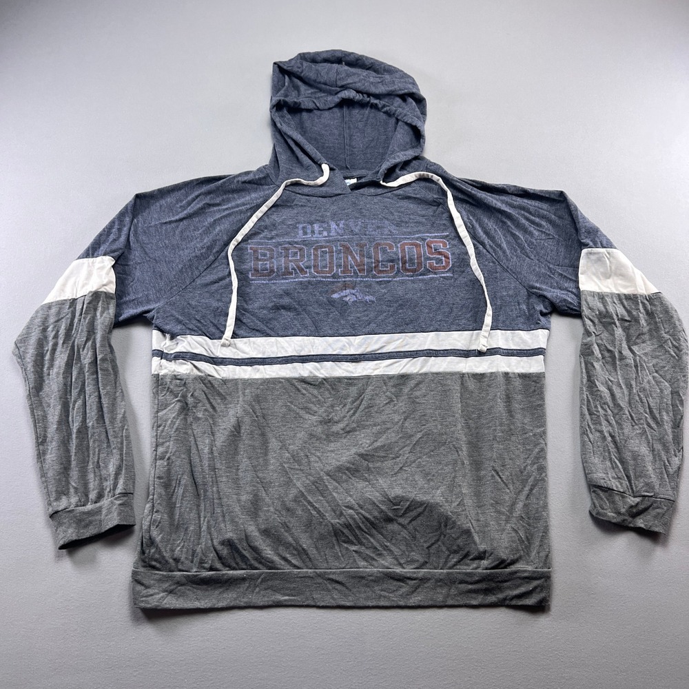 Denver Broncos American Football Hoodie Womens Large Multicolor Team Apparel NFL